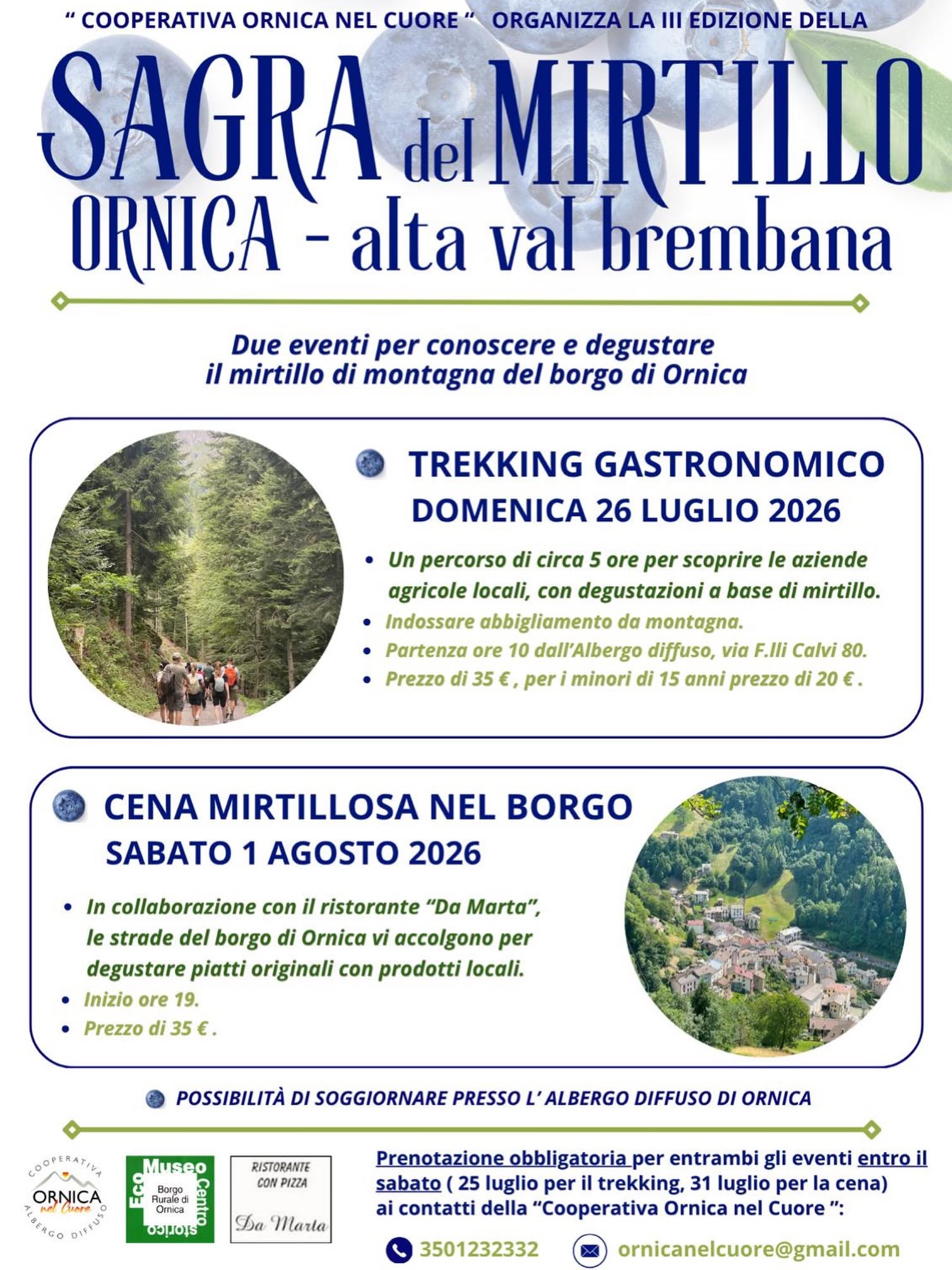 Sagra del Mirtillo – Ornica –