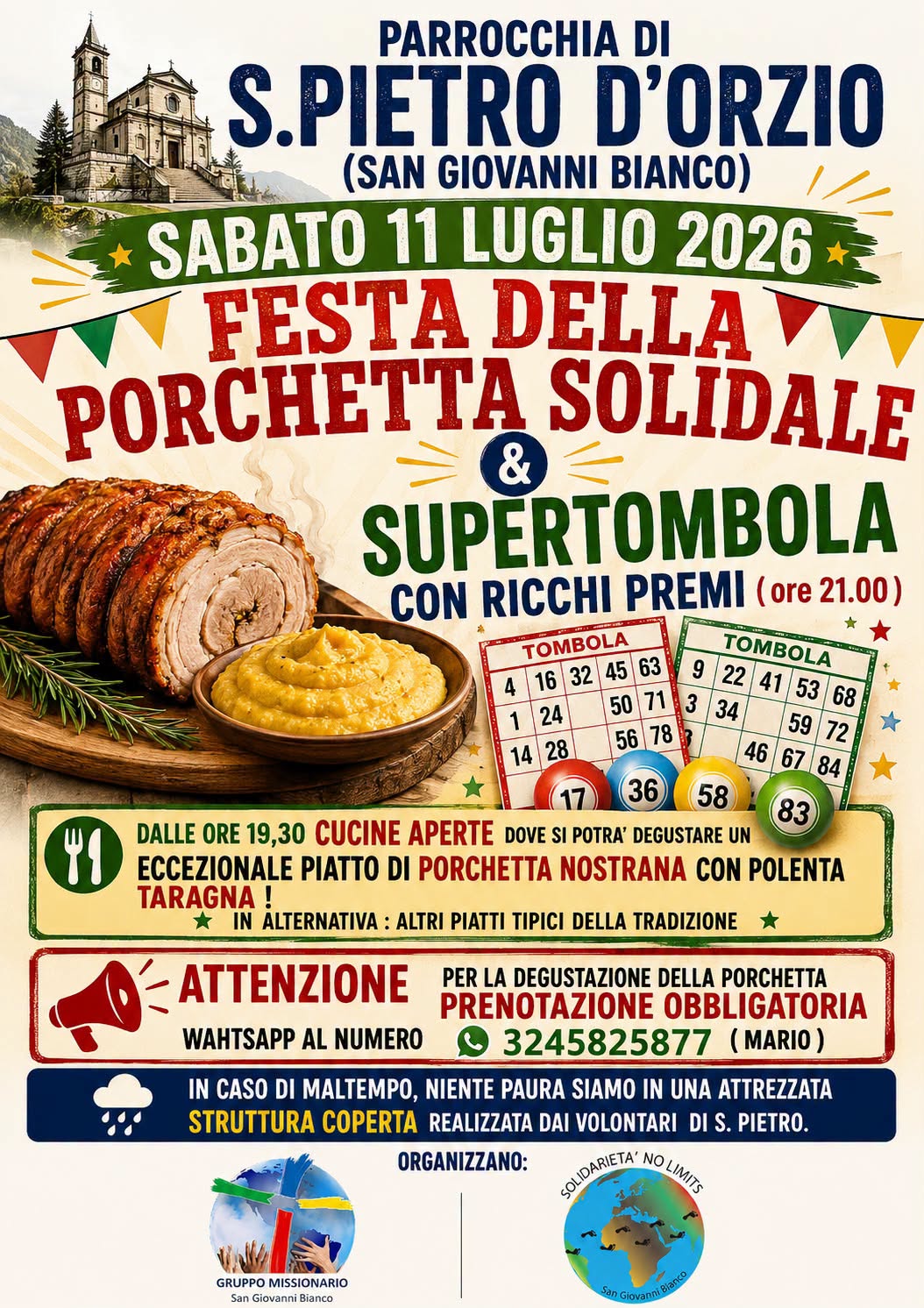 Festa della Porchetta Solidale – San Pietro d’Orzio San Giovanni Bianco