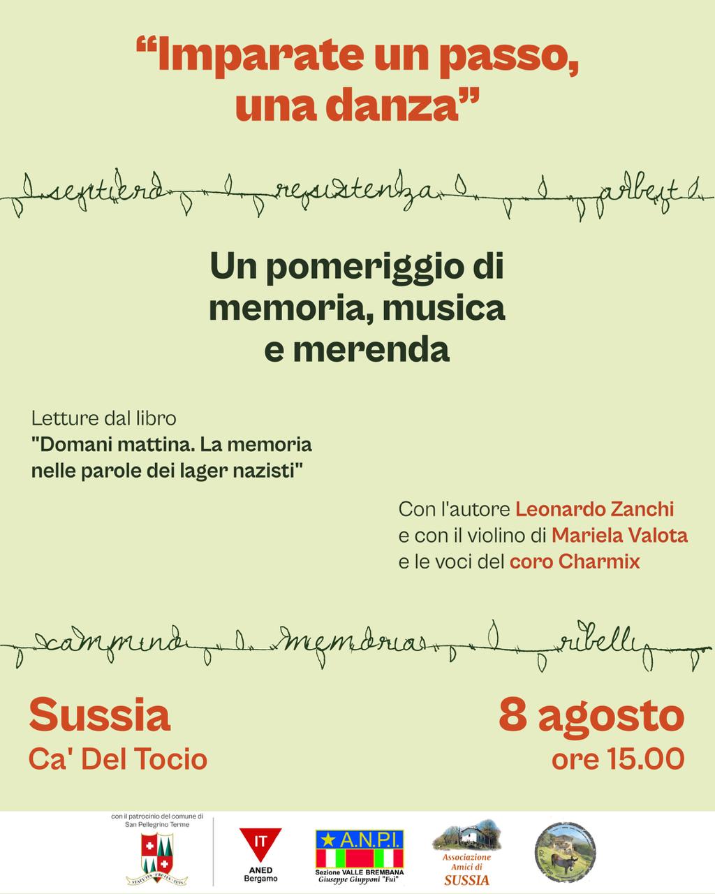Pomeriggio di memoria, musica e merenda – Sussia di San Pellegrino Terme