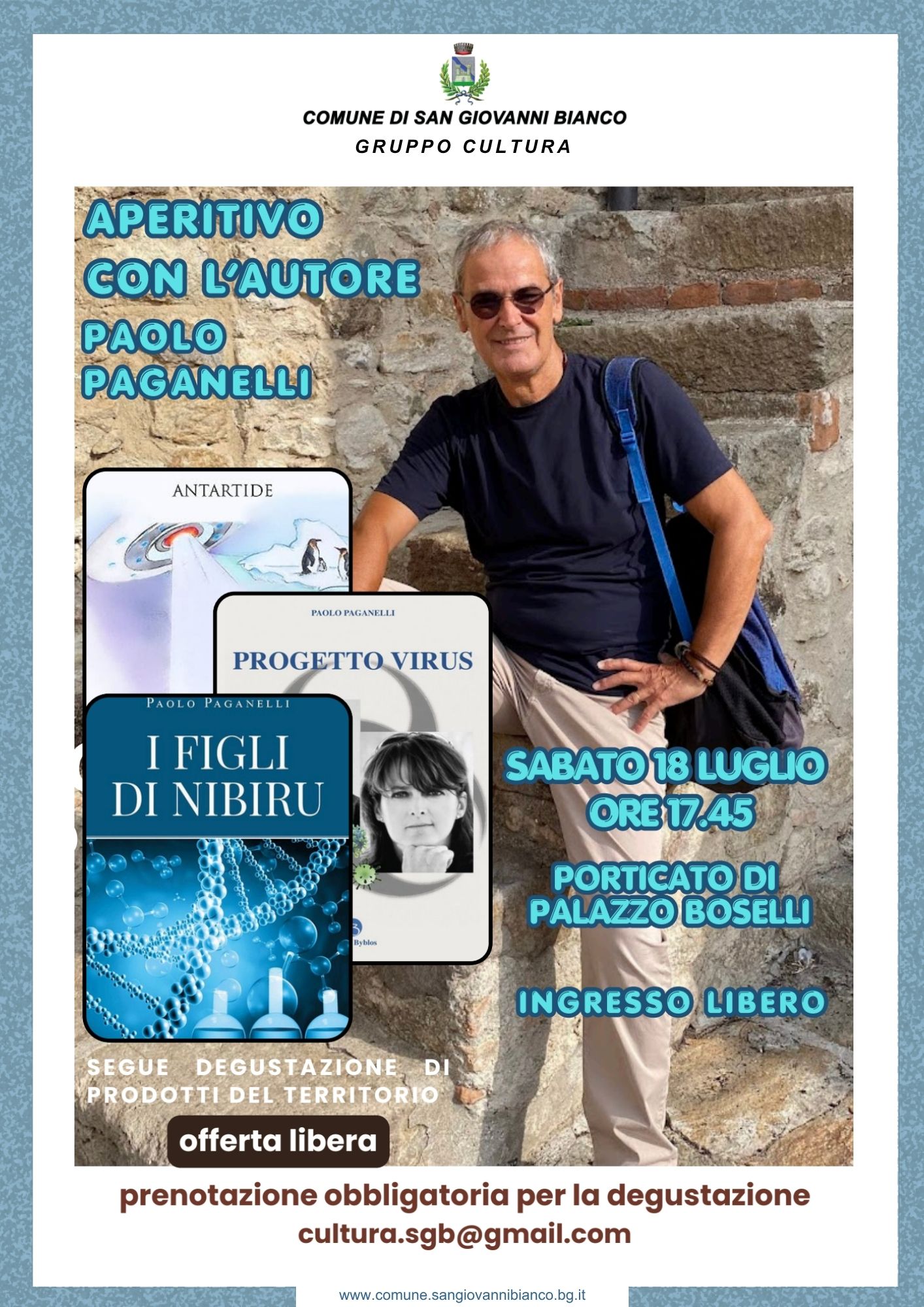 Aperitivo con l’Autore – San Giovanni Bianco