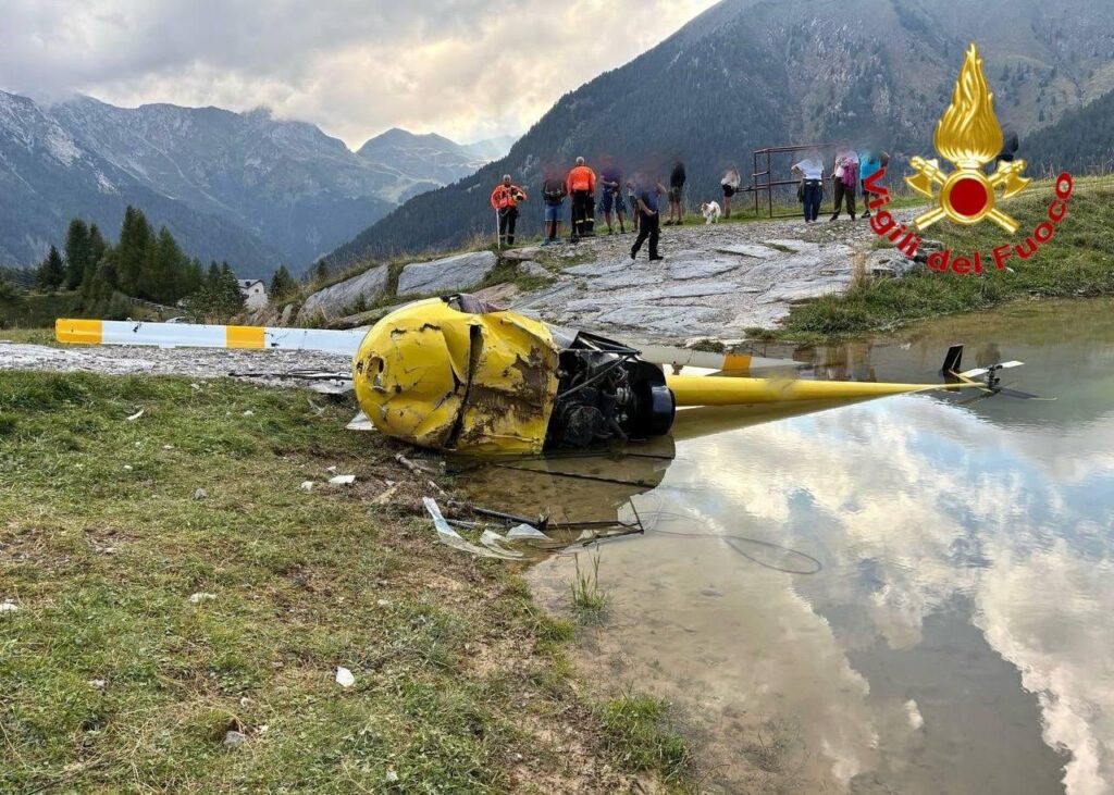 Foppolo, elicottero cade in fase di atterraggio: feriti pilota e vicesindaco