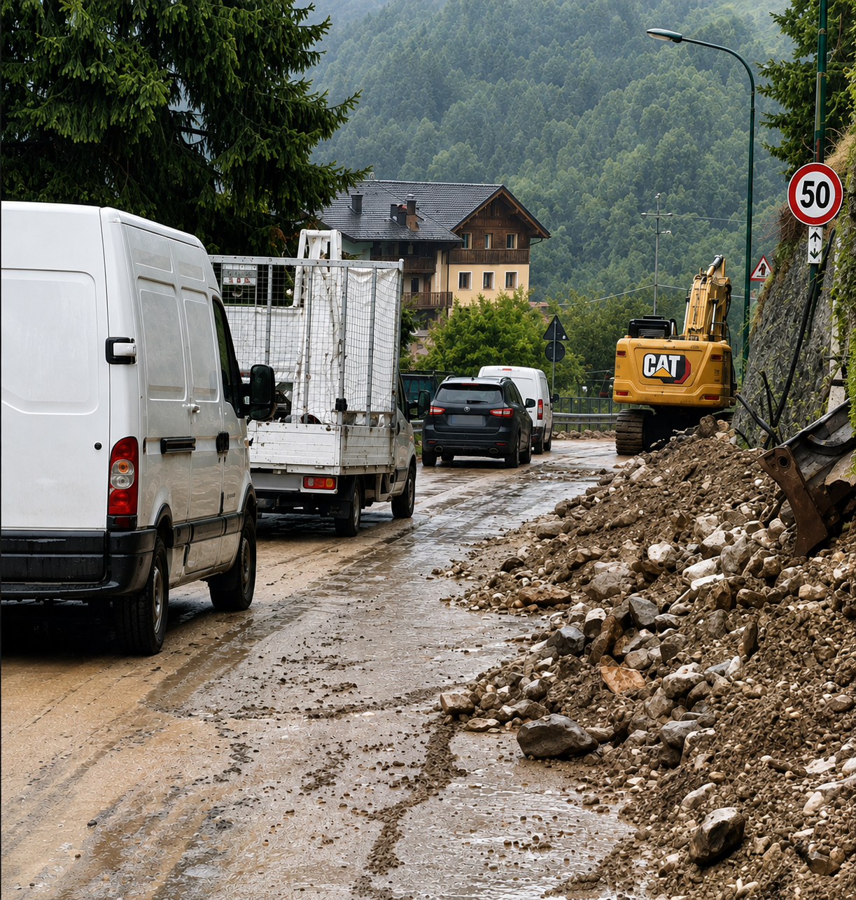 Valle Brembana, riaperta la strada verso l’alta valle: transito regolato e deviazione a Isola di Fondra