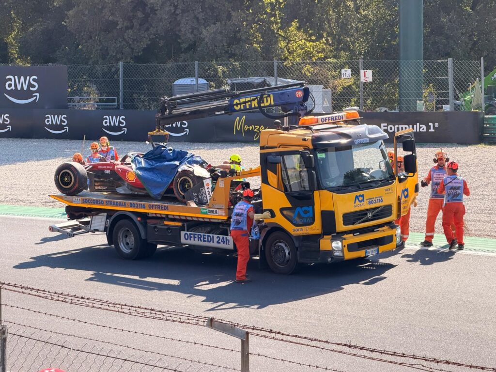Gran premio di Monza, anche la Val Brembana in pista: Offredi recupera la Ferrari di Leclerc