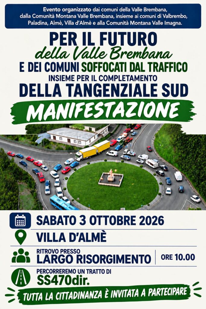 «Serve una nuova strada». La Val Brembana invita alla mobilitazione